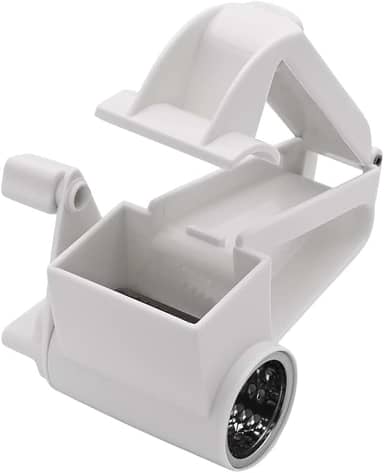 Mimo Style Ralador de Queijo Manual Branco 14,5cm, Feito de Polipropileno e Aço Inoxidável. Economiza Tempo e Esforço. Resistente e Durável, Perfeito Para Queijos, Chocolate, Nozes, Amêndoas