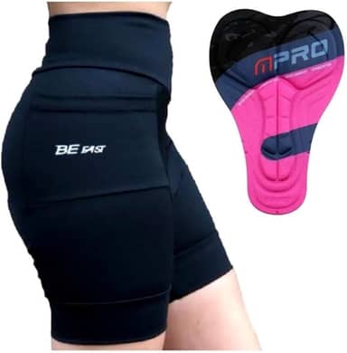 Bermuda Ciclista Feminina Short Ciclismo Forro de Gel Bolso
