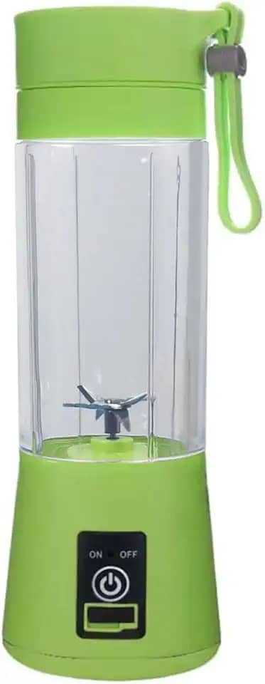 Mini Liquidificador Garrafa Portátil Mixer Juice Para Shake USB Recarregável 6 Lâminas Cup Coqueteleira Eletrica Sem Fio Frutas Whey Suco Academia Premium Marca LC Pagotti (VERDE)
