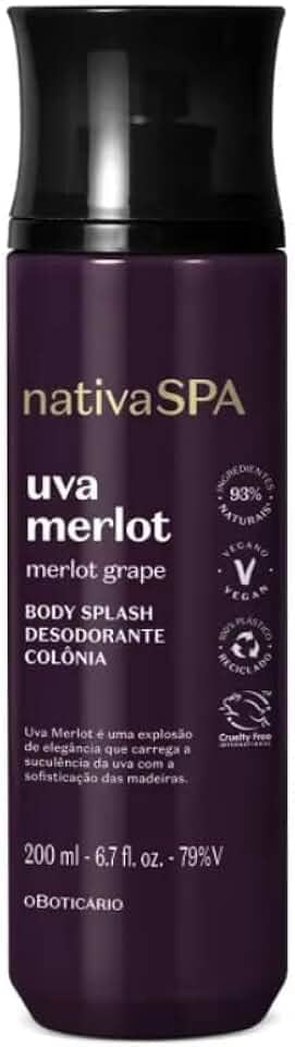 Body Splash Desodorante Colônia Nativa Spa Uva Merlot 200ml