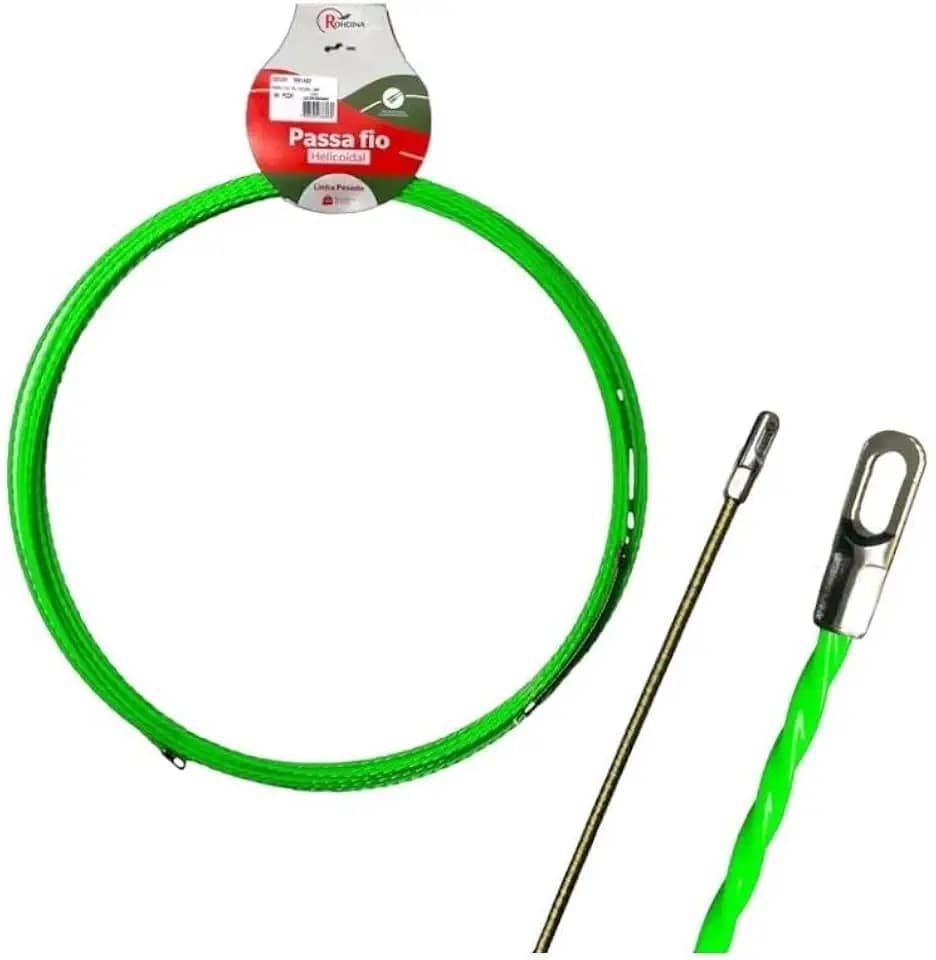 Rohdina Passa Fio Helicoidal, 15 Metros, Capacidade 150kg, Verde