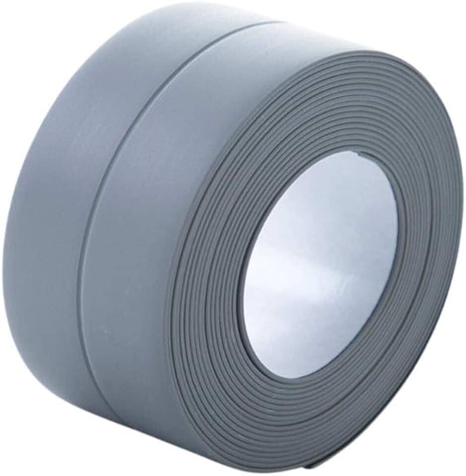 Fita Antiderrapante para Banheiro - Adesivo PVC Multiuso, Vedação Impermeável à Prova D'Água(Cinza)