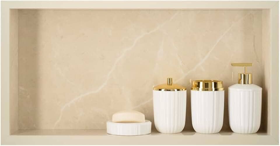 Nicho Em Porcelanato Polido P/Banheiro (Bege) 61 x 31 x 11cm