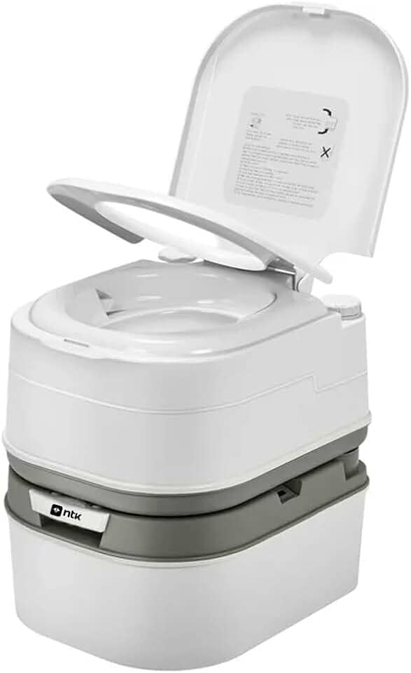 NTK, Banheiro Eco Camp Comfort, Vaso Sanitário Ecológico Portátil para Atividades ao Ar Livre, Motorhome, 24 Litros, com Suporte para Papel Higiênico.
