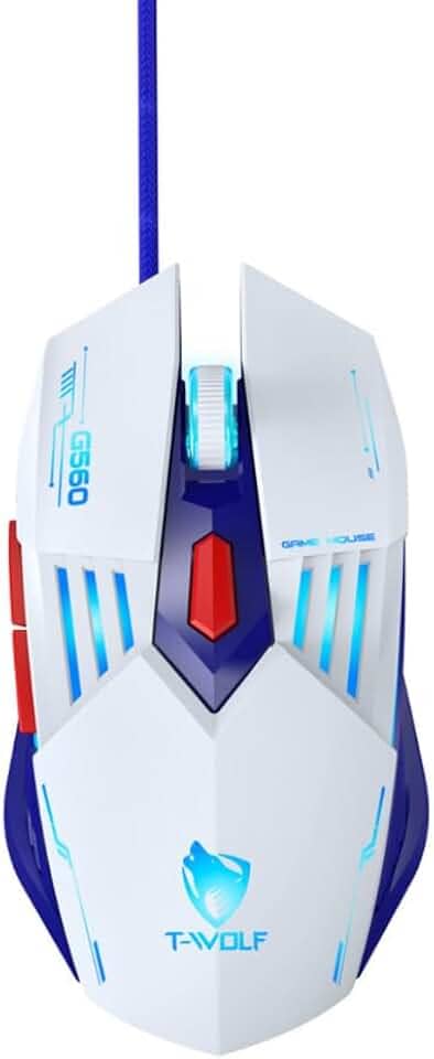 Mouse G560 6D Light Game RGB 3200 DPI 7 Botões Design Ergonômico Gamer (Branco)