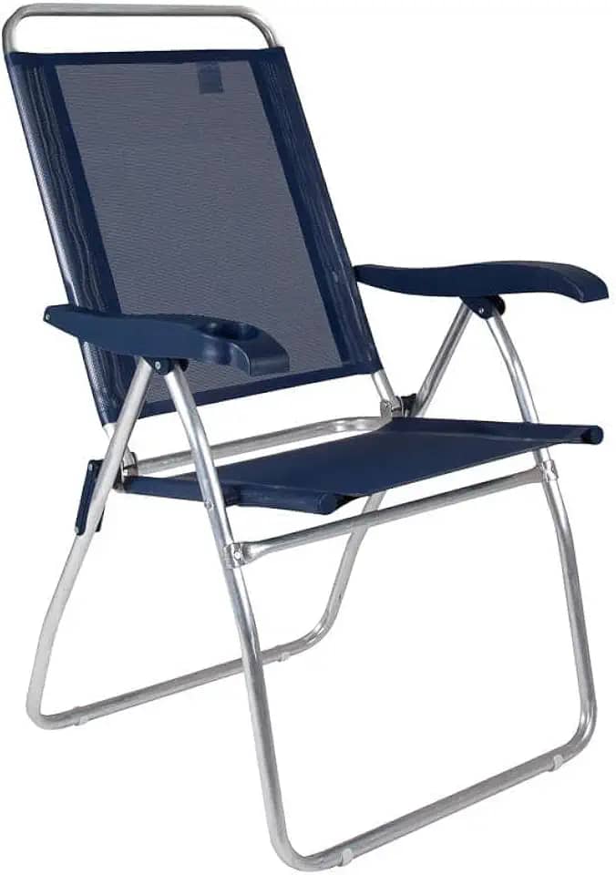 Mor - Cadeira Reclinável Alumínio 4 Posições Boreal Azul Marinho