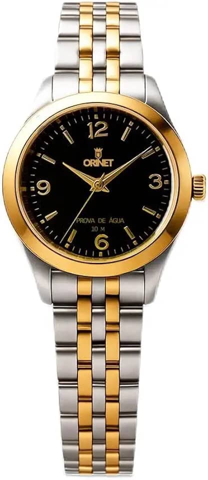 Relógio Feminino Orinet Original A Prova D Agua Prata/golden