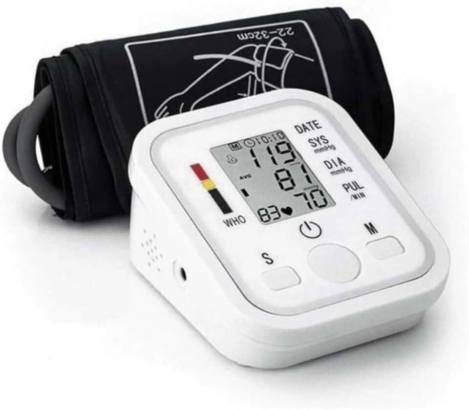 Medidor de Pressão Arterial Digital Automático de Braço Aparelho Portátil Detecta Hipertensão, Arritmia, e Batimentos Irregulares, Monitor Inteligente com Tela LCD Grande, Memória para Leituras