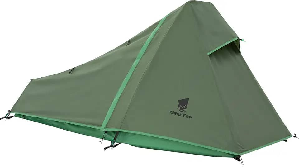 GEERTOP Barraca Bivy ultraleve para 1 pessoa, 3 estações, impermeável, para uma pessoa, mochila para acampamento, caminhada, viagem, equipamento de sobrevivência