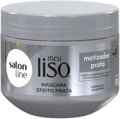 Salon Line, Máscara Matizadora, Meu Liso Prata, Vegano - Para Cabelos Lisos, 300g