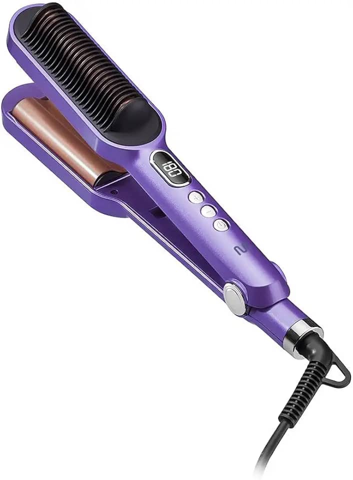 Escova Alisadora Liso Afrodite ou Efeito Sereia com Display Digital Bivolt Multi Care - EB136