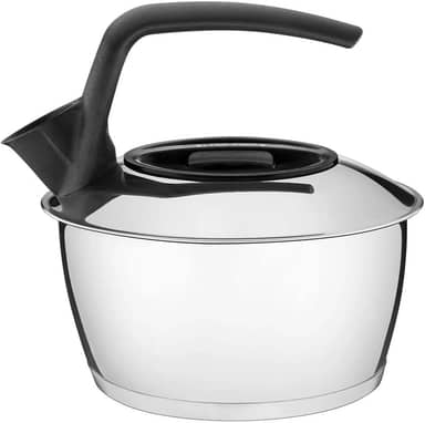 Tramontina 61485160 Chaleira em Aço Inox com Fundo Triplo Cabo Preto 1.5L, Prata
