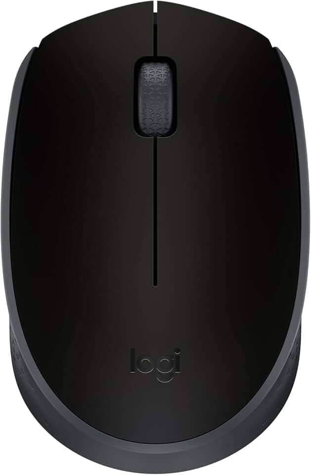 Mouse sem fio Logitech M170 com Design Ambidestro Compacto, Conexão USB e Pilha Inclusa - Preto