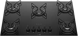 Cooktop 5 Bocas Atlas Agile Up Preto com Mesa de Vidro e Mega Chama Bivolt