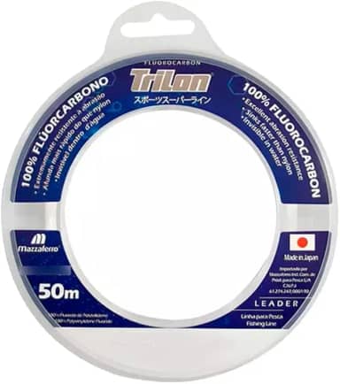 Linha Mazzaferro Trilon Leader 100% Fluorcarbono Nylon 0,70mm 87,6Lb 39,8Kg 50m