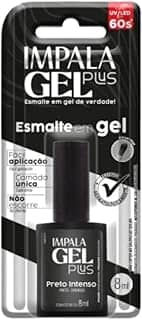 ESMALTE GEL - IMPALA GEL PLUS - CREMOSO - PRETO INTENSO BLISTER