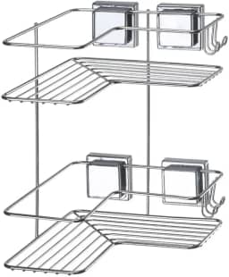 Suporte Porta Shampoo Duplo Parede Ventosa Sem Furo Para Box SELLNEEDS