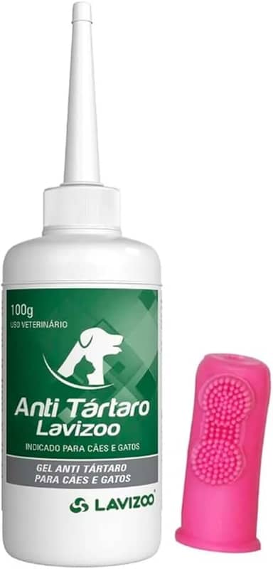 Anti Tartaro Lavizoo Cães E Gatos Com Dedeira Pet Silicone
