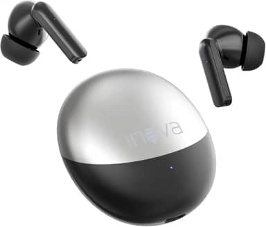 INAVA Fone de Ouvido Bluetooth,Bateria 30H,Drivers Duplos, 6 Microfones Chamadas Nitidas AI, Som Hi-Res,Fones de Ouvido para iPhone e Android (Preto)