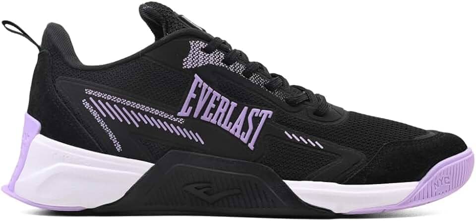 Tênis Everlast Jump 5 Low Feminino Crossfit Treino (Preto/Lilás, BR, Adulto, Numérico, 37)