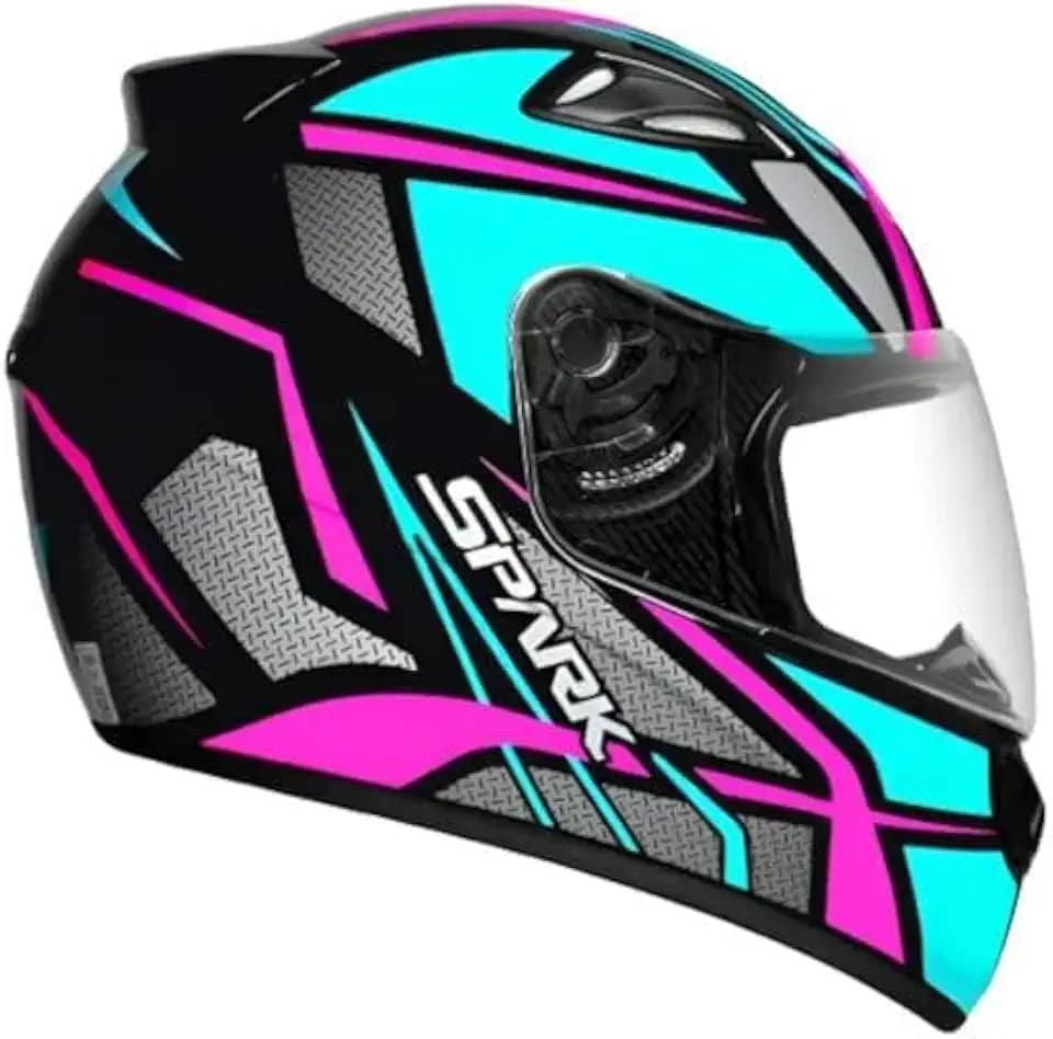 Capacete Masculino Feminino Ebf Spark Spider Rosa Tifany Brilhante