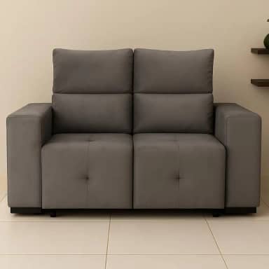 Sofá Retrátil Reclinável 2 Lugares 140 CM Cancun em Veludo Pavia Diversas Cores Sala Estar Elegante - AV (CINZA)