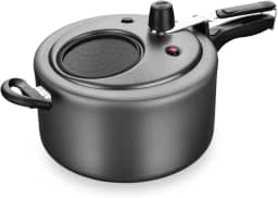 MTA - Panela de Pressão com Visor de Vidro e Fechamento Interno em Alumínio com Antiaderente, Capacidade de 6L, nº 25, Cor Grafite, Linha Visor.