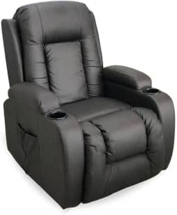 Poltrona Massageadora Papai Aquecimento Reclinável Cadeira Marrom