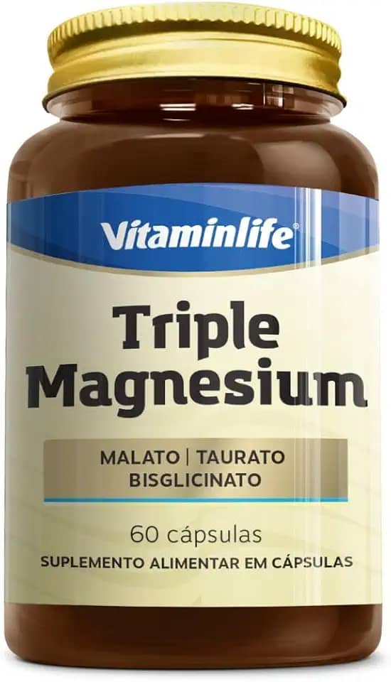 Vitaminlife Triple Magnesium 260Mg (Malato + Taurato + Bisglicinato) 60 Cáps