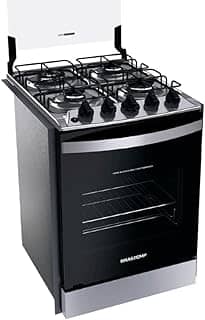 Fogão Brastemp 4 Bocas de embutir Inox com dupla chama e grades individuais - BYO4EBR Bivolt