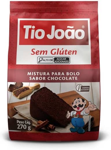 Mistura para bolo sabor chocolate Tio João - 270G