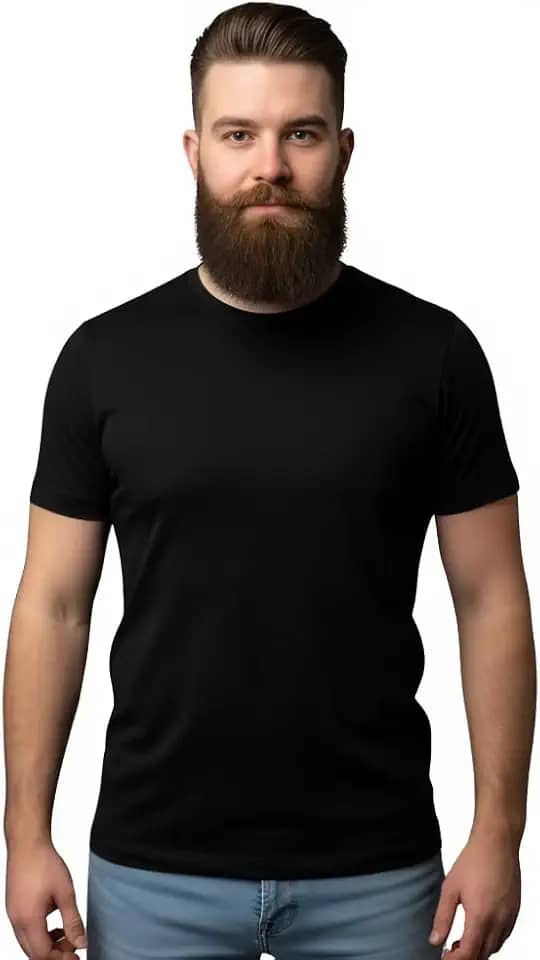 Camiseta Masculina Essencial 100% Algodão Fio 30.1 | Gola Reforçada | Sem Etiqueta