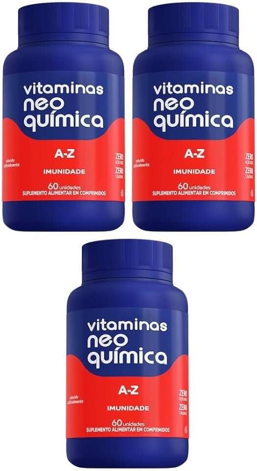Kit 3 Vitamina A-Z Suplemento 60 Cápsulas - Neo Química