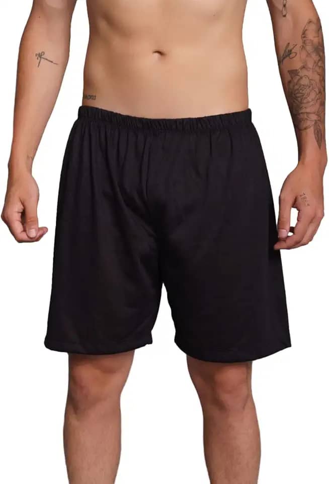 Samba Canção Masculina Malha Short Para Dormir Cueca Pijama Conforto Lisa