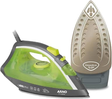 Ferro a Vapor Arno Ecogliss com Base Cerâmica e Modo Economia de Energia, 1200W, Verde, FEC1 110V