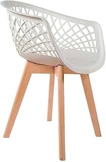 Cadeira para Mesa Sala de Jantar Moderna Madeira Web Wood Branca