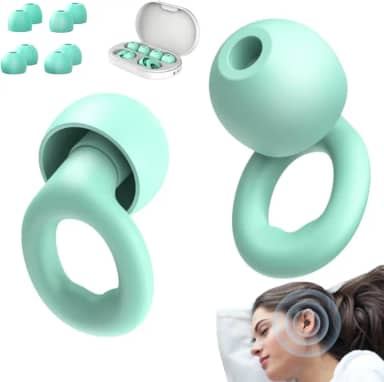 NWX Protetor Auricular para Dormir| Abafador de Ruídos em Silicone Confortável | Tampão de Ouvido Reutilizável Anti Ronco para Sono Profundo Protetor Auricular Antirruído (Verde, média)