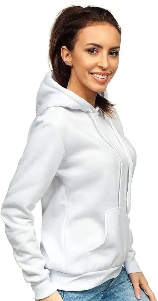 Moletom Feminino Liso Abrigo Casaco com Capuz