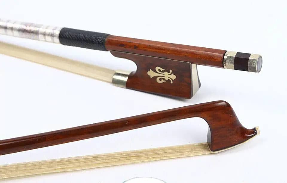Avançado arco de violino 4/4 de madeira de cobra AAA laço de crina de cavalo acessório para violino liso