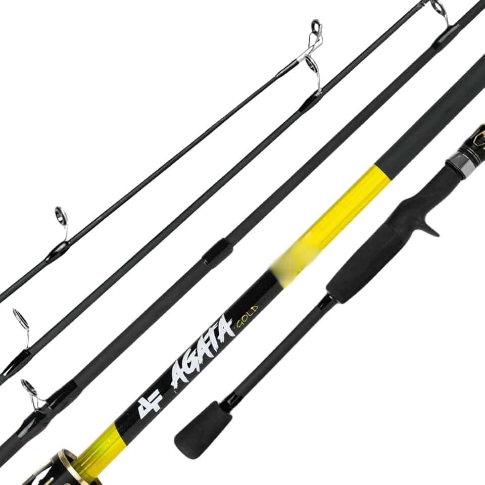 Vara Carretilha Albatroz New Agata 2 Partes - Gold - 1,50m