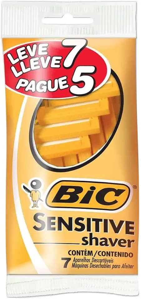BIC Aparelho De Barbear Sensitive Shaver Com Cabo Antideslizante 904426 Embalagem Leve 7 Pague 5