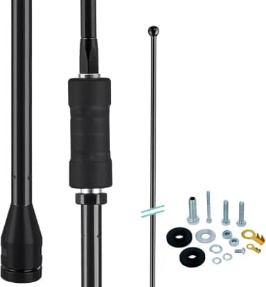 Aquário, Antena Argentina Compacta Com Bobina Central Px Preta