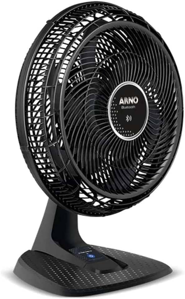 Ventilador Arno Ultra Silence Force Bluetooth® VDBT, 126W, Controle via App, 6 Pás, 3 Velocidades, Oscilação Horizontal, Inclinação Ajustável, Silencioso e Potente, 110V