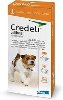 Antipulgas e carrapatos para cães de 5,5 a 11kg 225mg Credeli - 1 comprimido Elanco