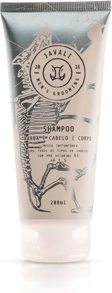 Shampoo Masculino Corpo, Cabelo e Barba Men's Grooming 200 ml 3 em 1 Hidratante Limpeza Profunda