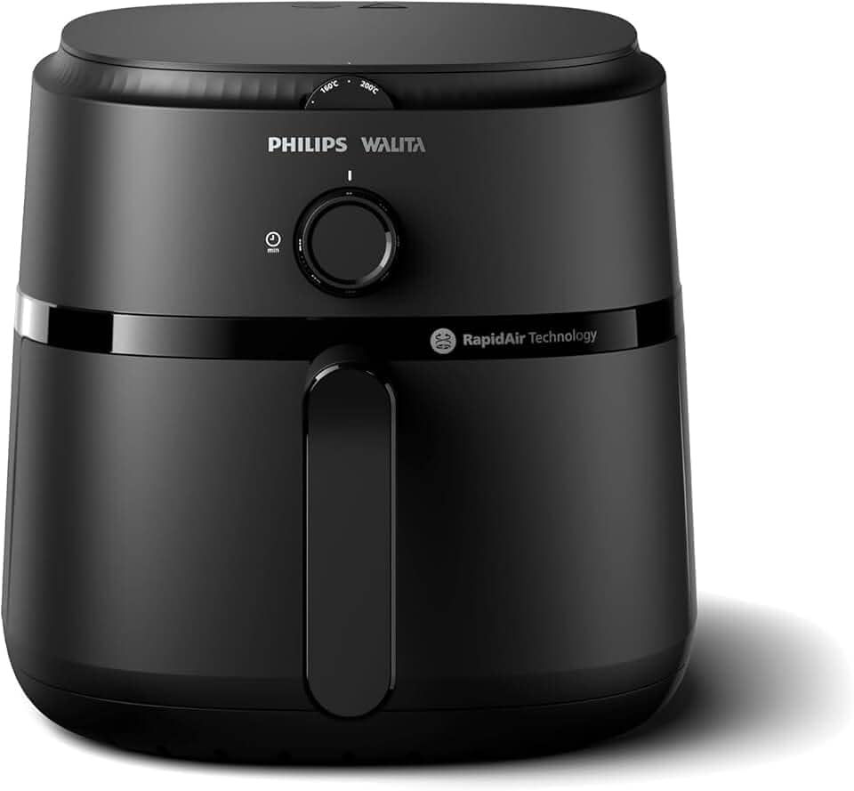 Fritadeira Airfryer Série 1000 XL, Philips Walita, 6,2 litros, Tecnologia RapidAir, Preta, 2 anos de garantia, 110v - NA130/00