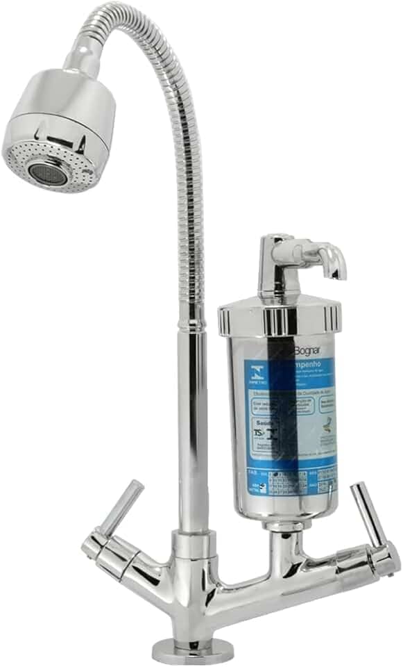 Torneira Metal Inox Filtro Gourmet Pia Mesa Cozinha Bancada