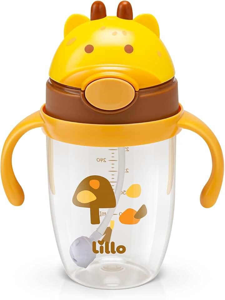 Copo Infantil Com Canudo 300ml – Girafa