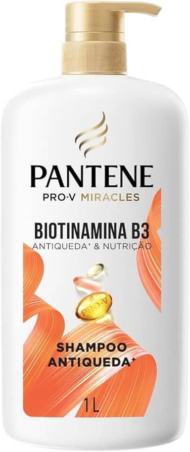 PANTENE PRO-V Miracles Shampoo Antiqueda & Nutrição Biotinamina B3 para cabelos com queda 1 L