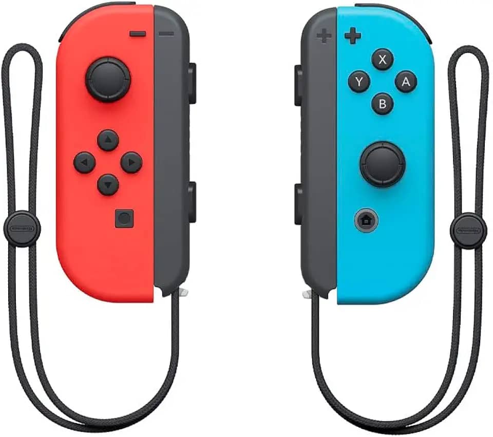Nintendo, Controle Nintendo Switch, Joy-Con, Esquerdo e Direito, Versátil, Azul Neon e Vermelho Neon